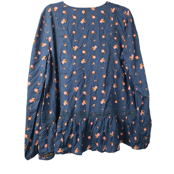 Matilda Jane Daydream Dream a Little Dream Floral Polka Dot Top Women's L NWT - Picture 6 of 6
